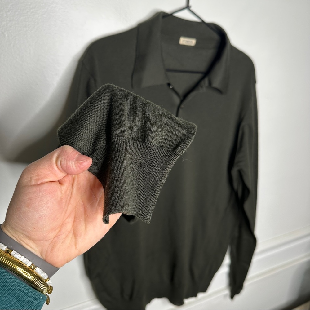 Malo Basic 100% Wool Collared Polo Lightweight Sw… - image 4